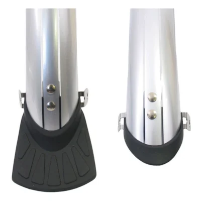 Spatbordset 28" 45 mm kunststof compleet met stangenset - zilver