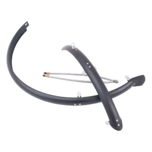 Spatbordset 28" 45 mm kunststof compleet met stangenset - mat zwart