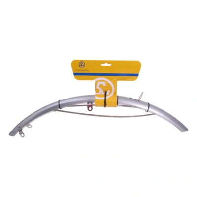 Voorspatbord 28" kunststof 50 mm - zilver / transparant