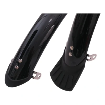 Spatbordset 28" 50 mm kunststof compleet met stangenset - zwart