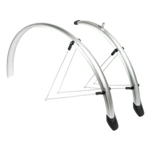 Spatbordset Eurofender Rapido 28" x 46 mm - zilver