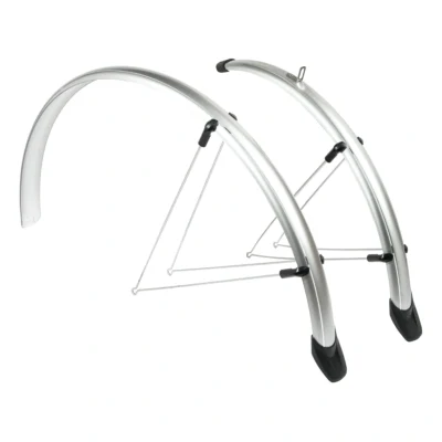 Spatbordset Eurofender Rapido 28" x 46 mm - zilver