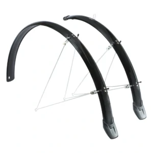 Spatbordset Eurofender Elegance 28" x 46 mm - zwart
