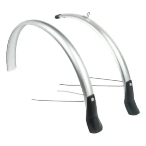 Spatbordset Eurofender Snello 28" x 51 mm - zilver