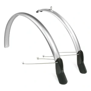 Spatbordset Eurofender Scatto 28" x 51 mm - zilver