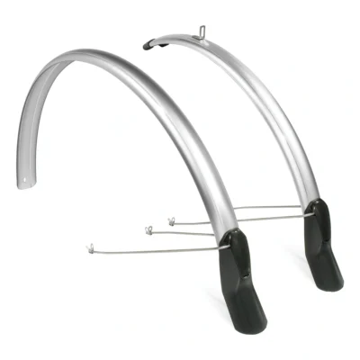 Spatbordset Eurofender Scatto 28" x 51 mm - zilver