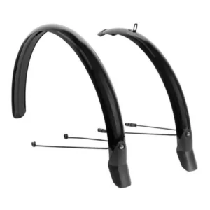 Spatbordset 28" Eurofender Lampo 58 mm breed - mat zwart