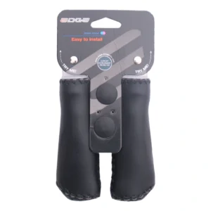 Handvatset Edge Leer - zwart - 2*135mm (winkelverpakking)