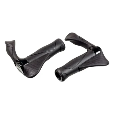 Handvatpaar Ergotec MF2 small kraton - aluminium 130/130mm - Zwart