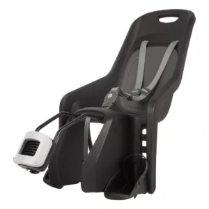 Kinderzitje achter Polisport Bubbly Maxi+ - zwart/donkergrijs - framemontage (FF)