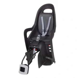 Kinderzitje achter Polisport Groovy Maxi - zwart/donkergrijs - met framebevestiging (FF)