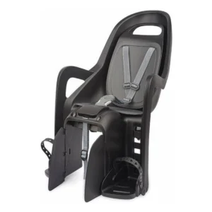 Kinderzitje achter Polisport Groovy - zwart/donkergrijs - met dragerbevestiging (CFS)