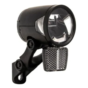 Koplamp Herrmans H-Black MR8 dynamo - aan/uit functie -met houder - 180 lumen