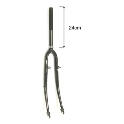 Voorvork 28" met 1" vorkbuis - V-brake remnokken - glanzend zwart