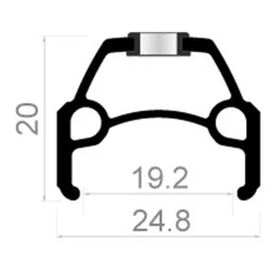 Velg Rodi Connect 28/29" / 622 x 19C aluminium - 36 gaats 14G - zilver
