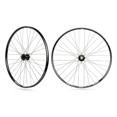 Wielset Rodi TRYP 25 27.5" met steekas 15x100 en snelspanner 9x135 - 6 bouts remschijfbevestiging - 8/9/10/11 speed - zwart