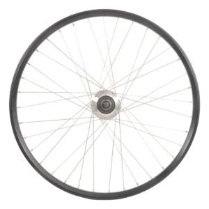 Achterwiel 28" / 622 x 19C met Shimano Nexus 7 naaf voor rollerbrake - zwarte velg met RVS spaken