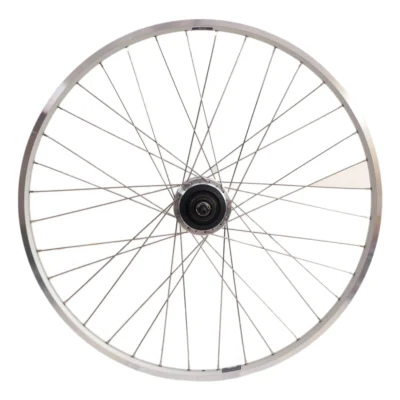 Achterwiel 28" Nexus 7 rollerbrake naaf met met zilveren velg en RVS spaken