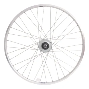 Achterwiel 28" Nexus 8 rollerbrake naaf met met zilveren velg en RVS spaken