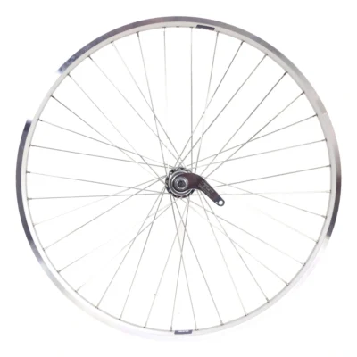 Achterwiel 28 x 1/4" ZAC 19 met favorit remnaaf - zilver