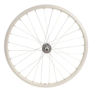 Voorwiel 20*175 aluminium vaste as - zilver