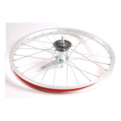 Achterwiel 20 x 1.75 aluminium met Favorit remnaaf - zilver