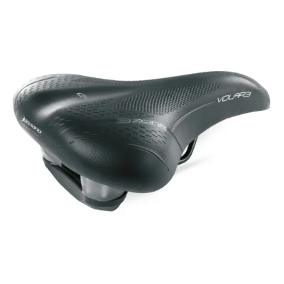 Zadel Selle Bassano Volare XXL BigCity met elastomeer demping - Zwart
