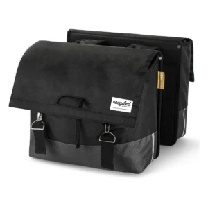 Gerecyclede dubbele fietstas Urban Proof 40 liter - zwart/grijs
