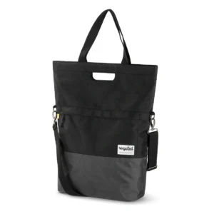 Gerecyclede shopper fietstas Urban Proof 20 liter - zwart/grijs