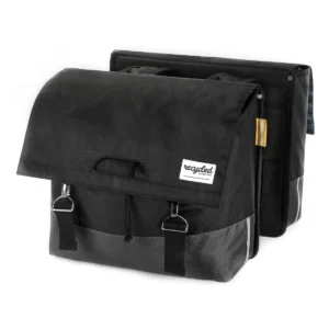 Gerecyclede dubbele fietstas Urban Proof 55 liter - zwart/grijs
