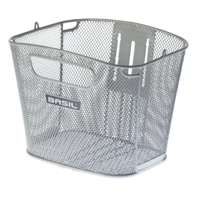 Fietsmand Basil Bold Front FM - zilver