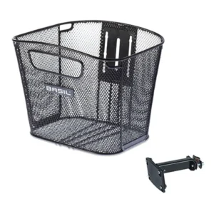 Fietsmand Basil Bold FM met stuurpenhouder 28 x 34 x 26 cm - zwart