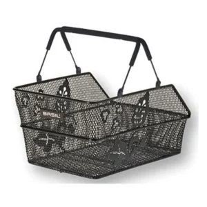 Fietsmand Basil Cento S Flower Multi 36 x 26 x 18 cm - zwart
