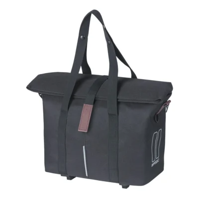 Fietstas Basil City MIK met KF-haak 8-11 liter 39,5 x 39 x 15 cm - zwart