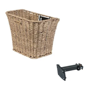 Fietsmand Basil Bremen Rattan Look met FM stuurpenhouder 27 x 35 x 29 cm - seagrass