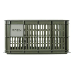 Gerecyclede fietskrat Basil Crate S 17.5 liter 29 x 39 x 20 cm - moss green