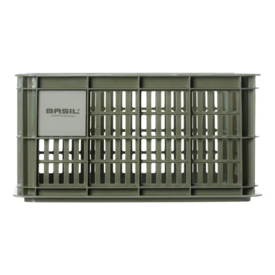 Gerecyclede fietskrat Basil Crate S 17.5 liter 29 x 39 x 20 cm - moss green
