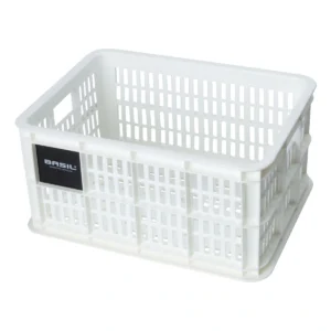Gerecyclede fietskrat Basil Crate S 17.5 liter 29 x 39 x 20 cm - bright white