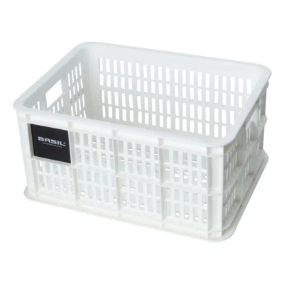 Gerecyclede fietskrat Basil Crate S 17.5 liter 29 x 39 x 20 cm - bright white