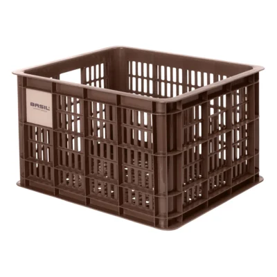 Gerecyclede fietskrat Basil Crate M 29.5 liter 35 x 45 x 25 cm - brown