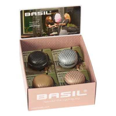 Display met 4 Basil Noir Bell fietsbellen