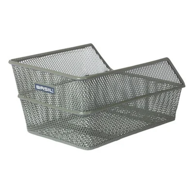 Fietsmand Basil Cento S FM Flower met vaste montage 31 x 21 x 9 cm - olijfgroen