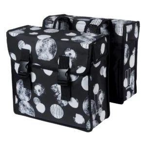 Dubbele fietstas Basil Mara XL Sphere 35 liter 14 x 36 x 44 cm - zwart/grijs