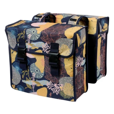 Dubbele fietstas Basil Mara XL Reef 35 liter 14 x 36 x 44 cm - nachtblauw