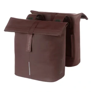 Dubbele fietstas Basil City 28-32 liter 12 x 29 x 30 cm - roasted brown