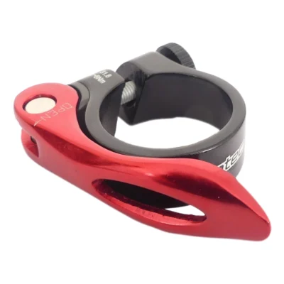 Zadelpenklem Ergotec SCQ-0100 ø34,9 aluminium met snelspanner - zwart/rood
