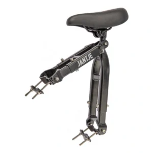 Zadel op buis Mirage Jantje inclusief voetsteunen universeel - Zwart
