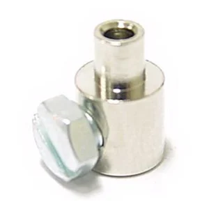 Dwarsnippel / schroefnippel haaks Bofix ø7 × 10mm messing (25 stuks)