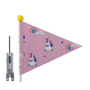 Veiligheidsvlag Pexkids Unicorn - roze met unicorn print