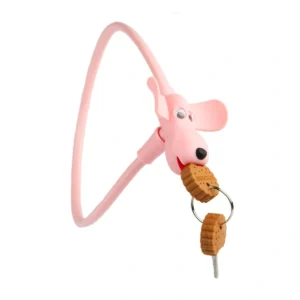 Siliconen fietsslot PexKids Flappie de waakhond 10 x 58 cm - roze